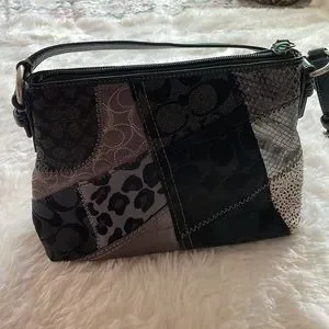 【美品】COACH Patchwork Mini Pouch Bag Y2K Vintage COACH Patchwork Mini Pouch Handbag